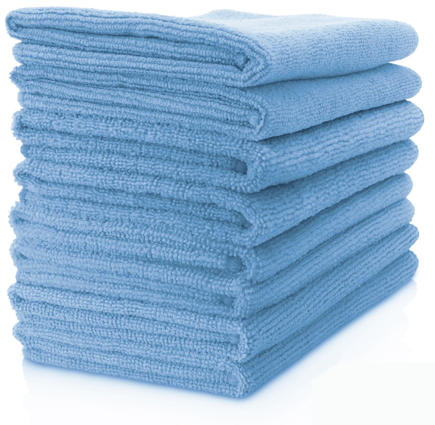 MAXIGLEAM Blue Microfibre Cloths Pack of 50 Cloths 40x40cms